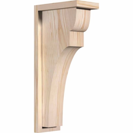 Ekena Millwork Yorktown Smooth Corbel w/Backplate, Douglas Fir, 5 1/2"W x 10"D x 22"H COR06X10X22YOR01SDF